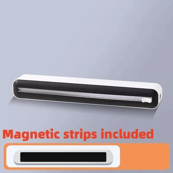 Folienspender mit Präzisions-Schneider für Frischhaltefolie & Alufolie | Für 15–30 cm Rollen | Magnetdeckel, Saugnäpfe, kompakt