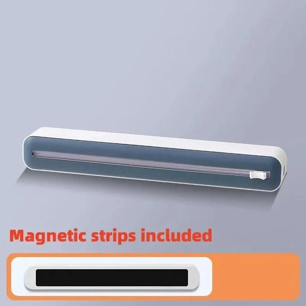 Folienspender mit Präzisions-Schneider für Frischhaltefolie & Alufolie | Für 15–30 cm Rollen | Magnetdeckel, Saugnäpfe, kompakt