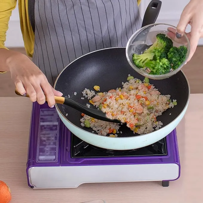 Multifunktionaler Kochlöffel & Pfannenwender | Hitzebeständig bis 230°C, BPA-freies Silikon | Schonend für Antihaft | 29×7 cm