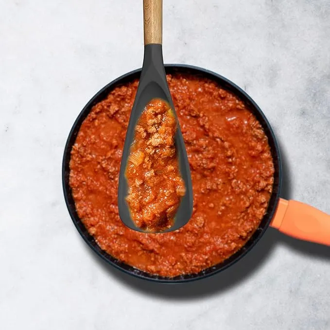 Multifunktionaler Kochlöffel & Pfannenwender | Hitzebeständig bis 230°C, BPA-freies Silikon | Schonend für Antihaft | 29×7 cm