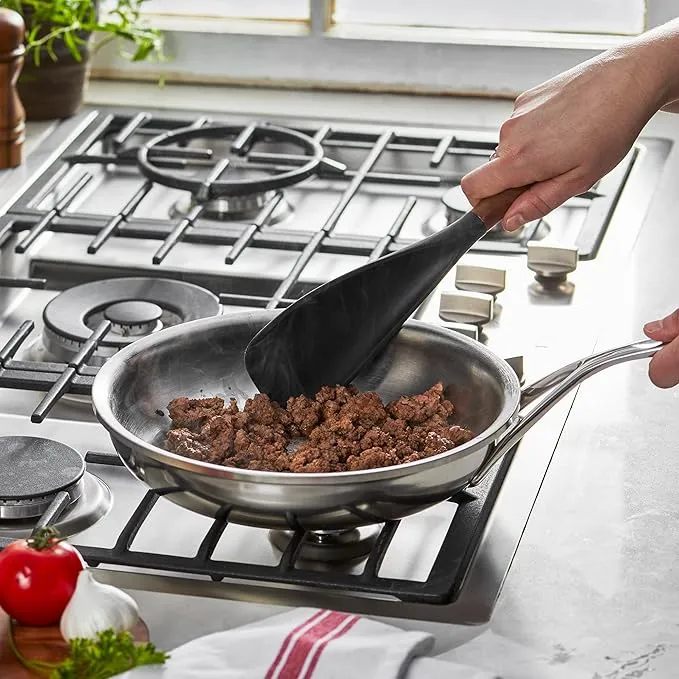 Multifunktionaler Kochlöffel & Pfannenwender | Hitzebeständig bis 230°C, BPA-freies Silikon | Schonend für Antihaft | 29×7 cm