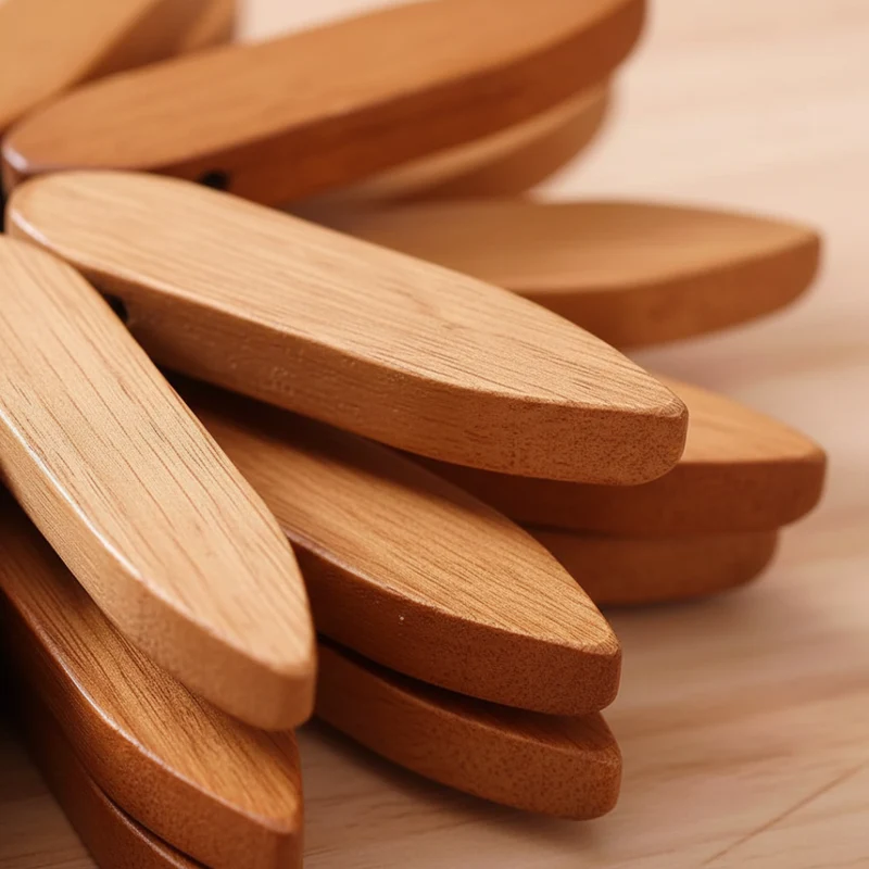 Holz-Untersetzer Set mit Halter | 3 Hitzebeständige Topfuntersetzer aus Hartholz | Stapelbar für Küche & Esstisch