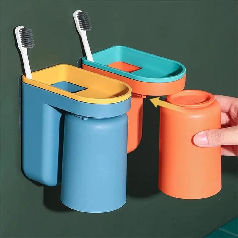 Zahnbürstenhalter selbstklebend | ABS-Kunststoff | Mit Tropfsystem | Ohne Bohren
