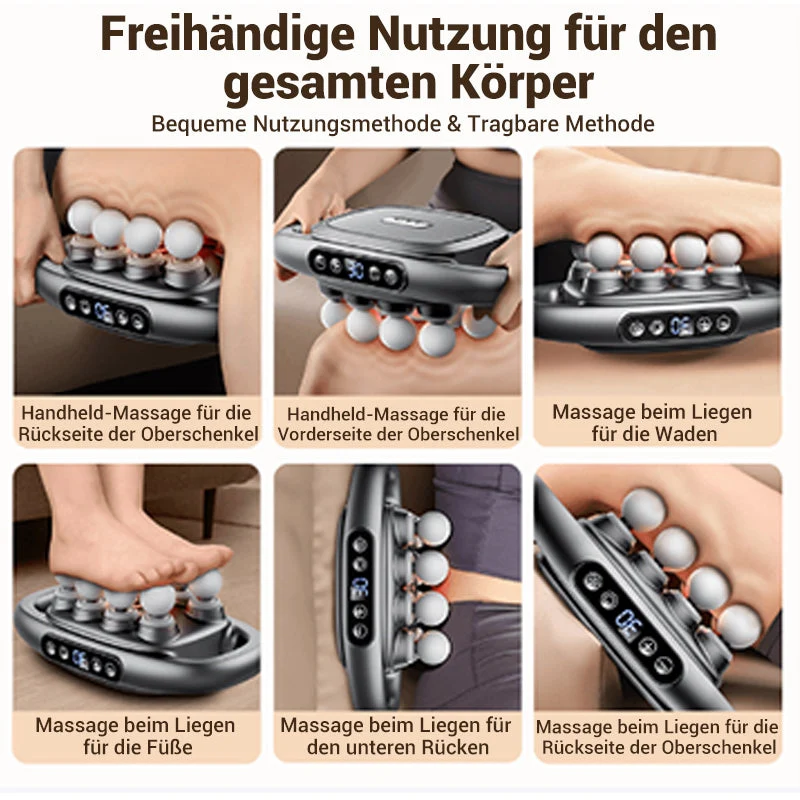 Massagepistole mit 8 Aufsätzen | 16-Stufen Leistung | Tiefe Muskelentspannung | Tragbar & Wiederaufladbar