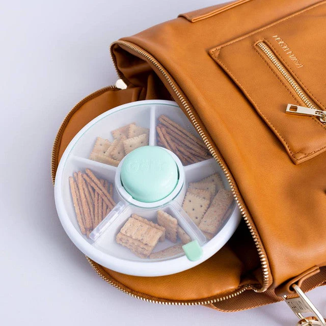 Snackbox für Kinder mit 5 Fächern | Drehbarer Snackspender | Auslaufsicher & BPA-frei