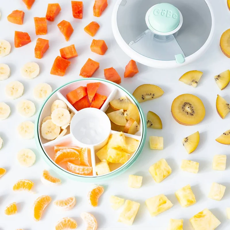 Snackbox für Kinder mit 5 Fächern | Drehbarer Snackspender | Auslaufsicher & BPA-frei