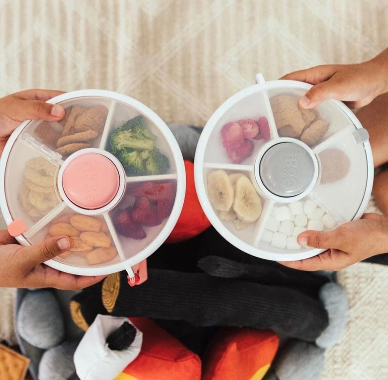 Snackbox für Kinder mit 5 Fächern | Drehbarer Snackspender | Auslaufsicher & BPA-frei