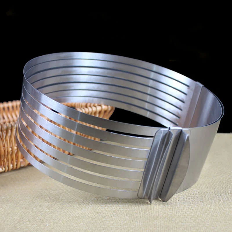 Verstellbarer Tortenschneider aus Edelstahl | Präzise Kuchenschichten | Für Ø 15–30 cm Torten
