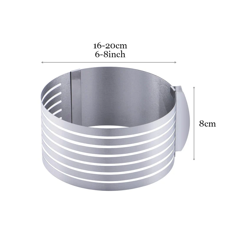 Verstellbarer Tortenschneider aus Edelstahl | Präzise Kuchenschichten | Für Ø 15–30 cm Torten