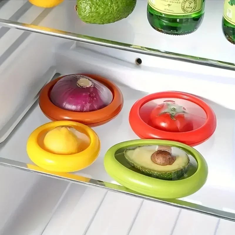 Wiederverwendbare Lebensmittelbox mit Silikonfolie | Frischhaltebox für Obst und Gemüse | Platzsparend