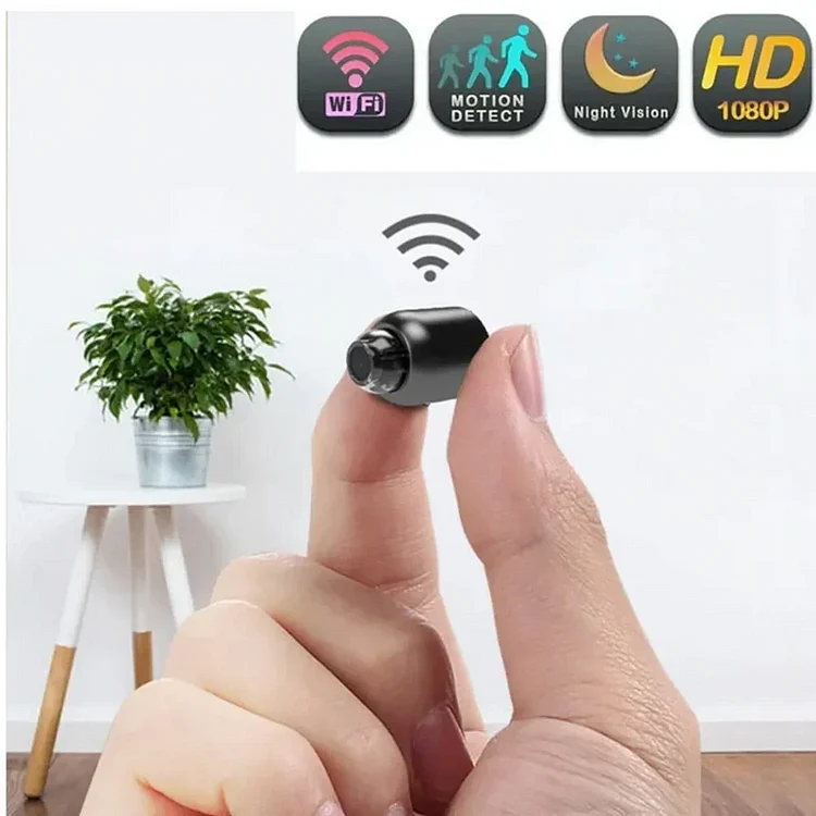 Drahtlose Mini Kamera | 1080P HD & Bewegungserkennung | WLAN Überwachungskamera mit Audio & Nachtsicht