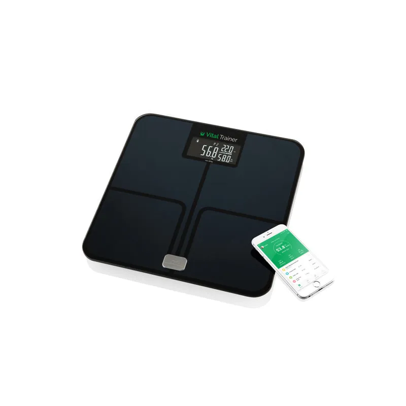 Personenwaage ETA Vital Trainer mit Smart-App 7780 90000 schwarz