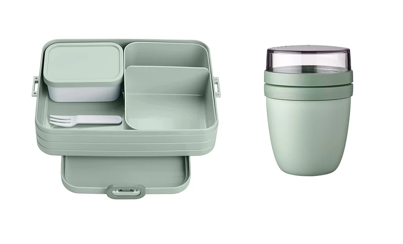 Mepal 2-tlg. Lunch to go Set – Lunchbox Take A break Large mit Lunchpot – praktischer Müslibecher –