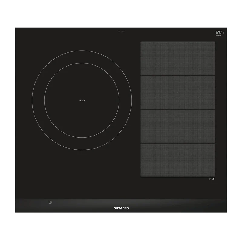 Siemens EX675LJC1E Hob Black Integrated with Hob (Black, Built-in, with Induction Plate, 19 cm, 2.2