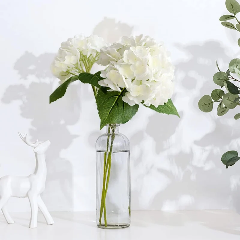 4 Stück Hortensien Kunstblumen Hortensie Künstlich Länge 55cm Durchmesser 20cm Künstliche Hortensie