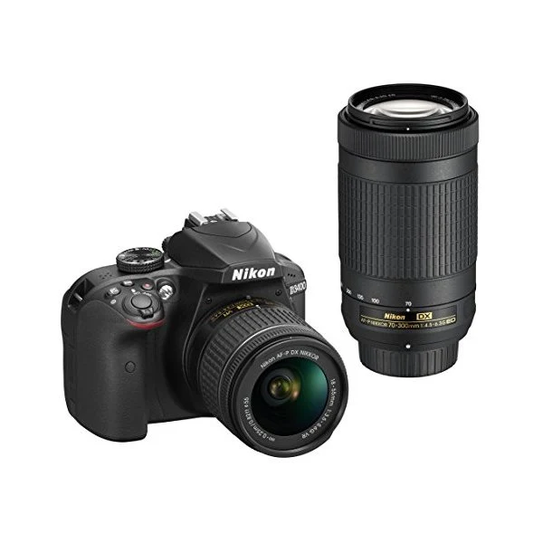 Nikon D3400 DSLR Camera with AF P DX NIKKOR 18 55mm f 3 5 5 6G VR and AF P DX NIKKOR 70 300mm f 4 5 6 3G ED