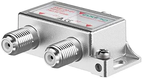 Axing SVS 1-00 Satelliten-Breitbandverstärker (25dB, 47-2200 MHz) & SVE 20-01 2-Fach SAT-Verteiler S