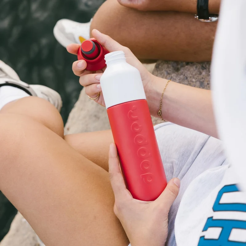 Dopper Insulated Deep Coral Thermosflasche - Edelstahl Trinkflasche 350ml - Kaffeebecher to go - The