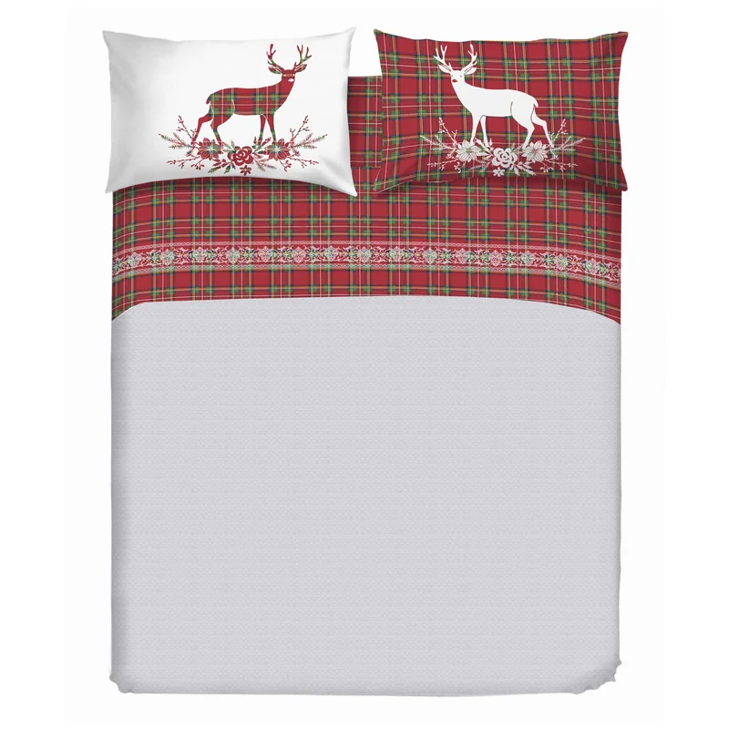 PENSIERI DELICATI Bettwäsche-Set für Ehebett aus 100% Baumwolle, Bettwäsche für Doppelbett 180x200 I