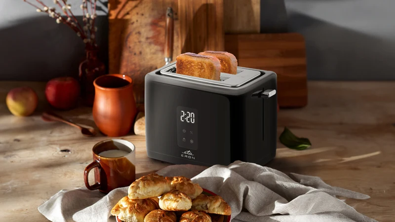 Toaster ETA Eron 8166 90000 schwarz/rostfreier stahl