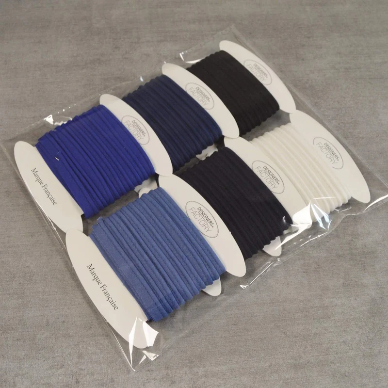 Set aus 6 baumwolle Paspelband - Einfach zu nähen und ideal zum Veredeln Ihrer Kreationen. (Satz mit