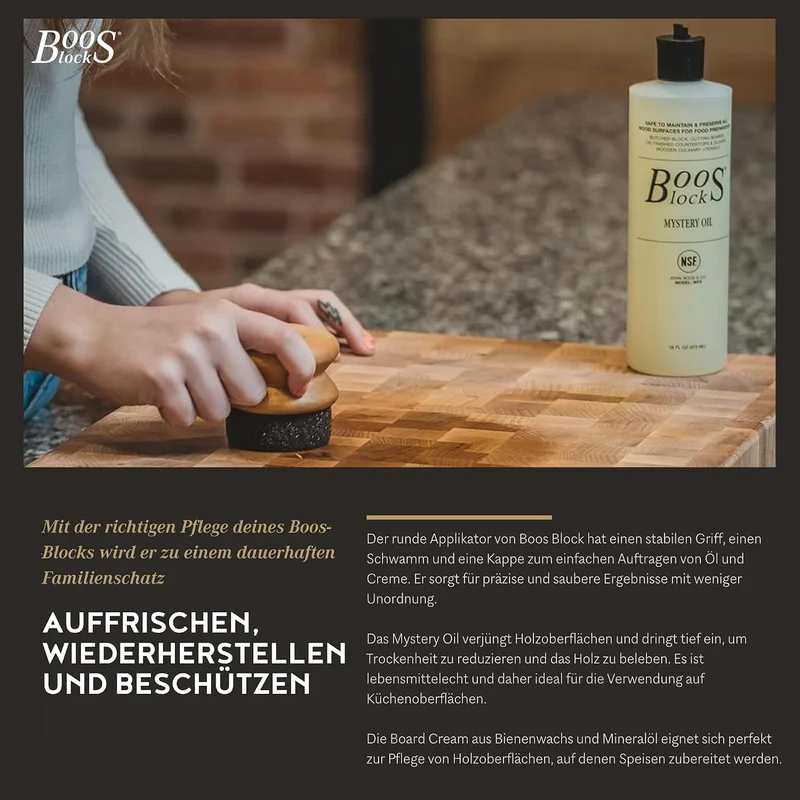 Boos Block Schneidebrett Kirschholz – Profi-Schneidebrett – Hackblock – Lebensmittelecht – 51 x 38 x