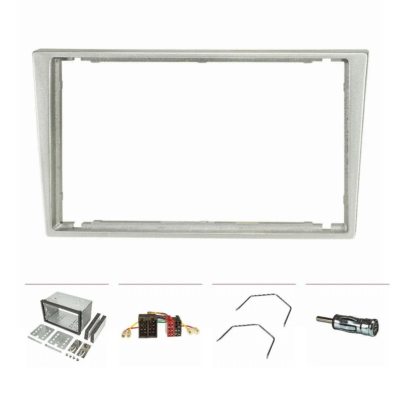 tomzz Audio 2439-020 Doppel DIN Radioblende Set kompatibel mit Opel Corsa C Combo Omega B Vectra C M