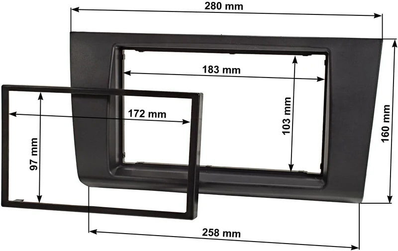 tomzz Audio 2454-024 Doppel DIN Radioblende Set kompatibel mit Suzuki Swift MZ/EZ Bj.2005-2010 anthr