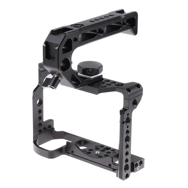 FOTGA Kamera Käfig Video Filmherstellung Stabilisator Rig Aluminium Legierung mit Griff Oben Cold Sh