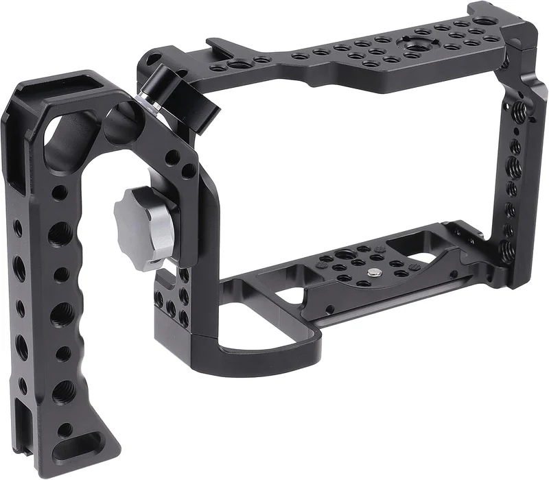 FOTGA Kamera Käfig Video Filmherstellung Stabilisator Rig Aluminium Legierung mit Griff Oben Cold Sh