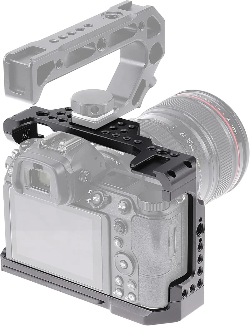 FOTGA Kamera Käfig Video Filmherstellung Stabilisator Rig Aluminium Legierung mit Griff Oben Cold Sh