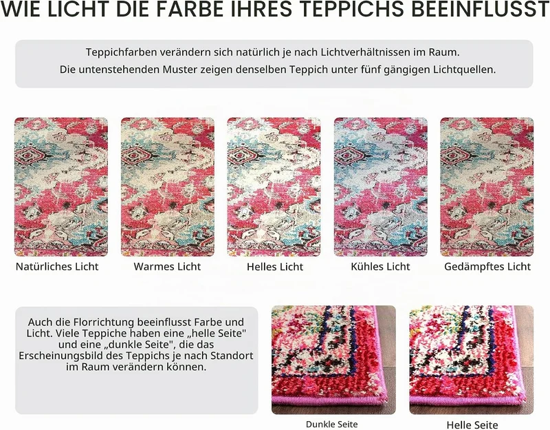 SAFAVIEH Boho Chic Teppich für Wohnzimmer, Esszimmer, Schlafzimmer - Monaco Collection, Kurzer Flor,