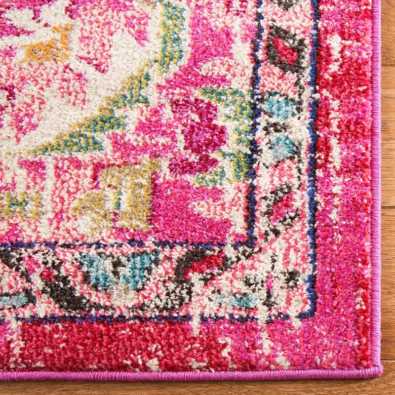 SAFAVIEH Boho Chic Teppich für Wohnzimmer, Esszimmer, Schlafzimmer - Monaco Collection, Kurzer Flor,