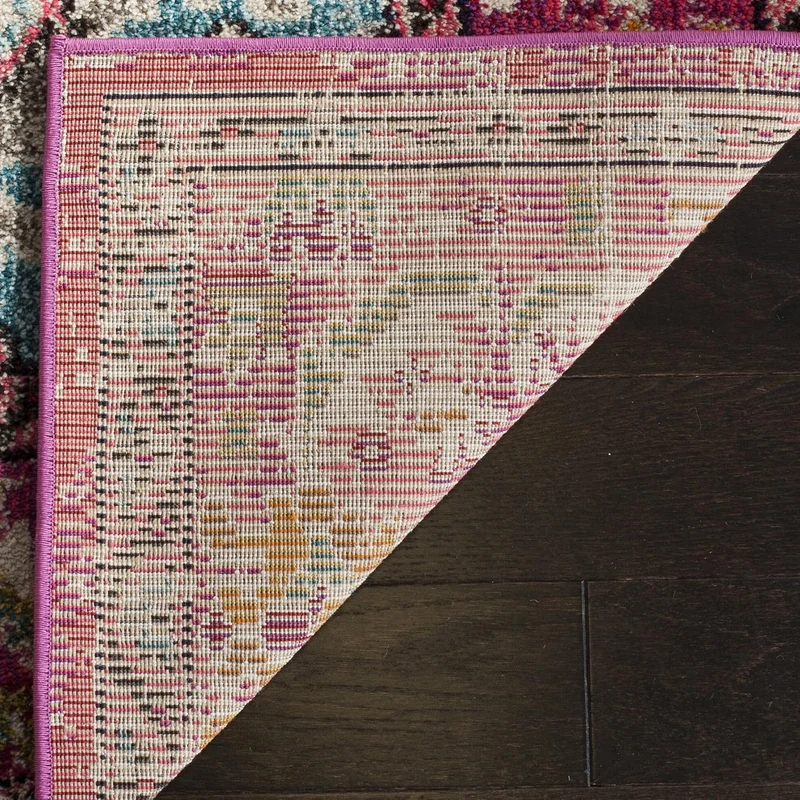 SAFAVIEH Boho Chic Teppich für Wohnzimmer, Esszimmer, Schlafzimmer - Monaco Collection, Kurzer Flor,