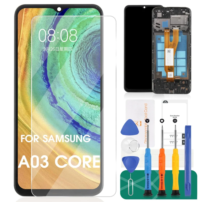 Für Samsung Galaxy A03 Core LCD-Bildschirm für Samsung A03 Core Bildschirm Ersatz A032 LCD Display S