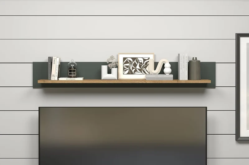 trendteam smart living - Wandboard Wandregal Bücherleiste - Stanton - Aufbaumass (BxHxT) 156 x 22 x