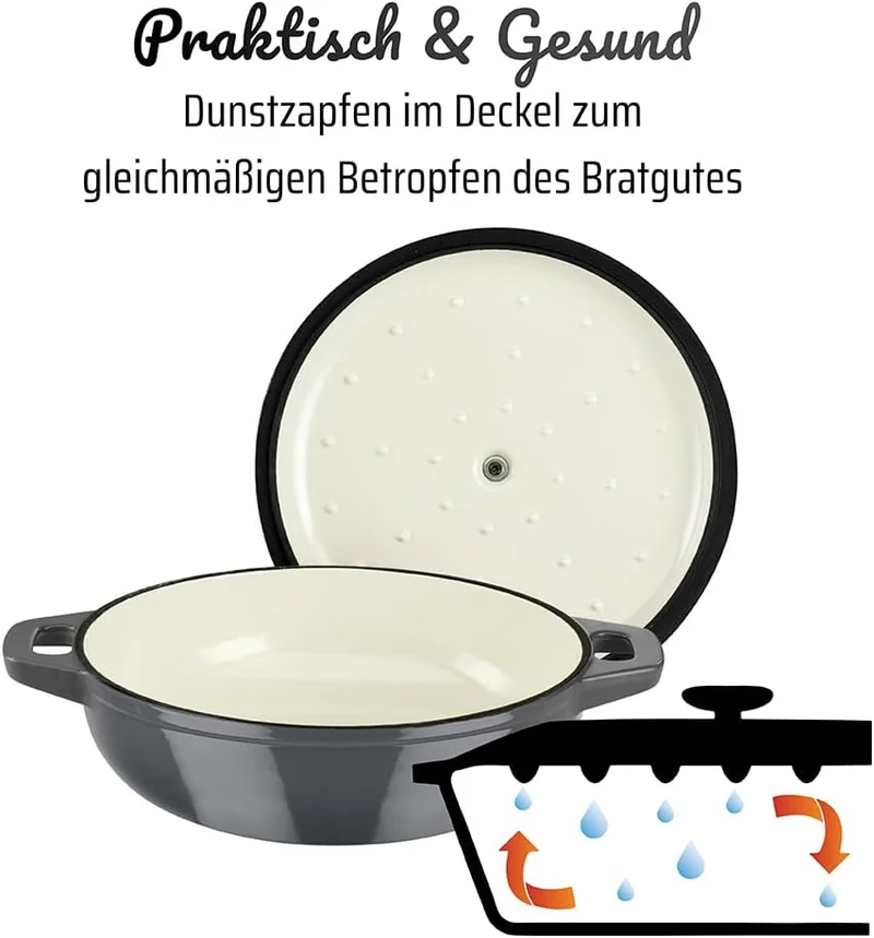 Schmortopf Grey Shadow 30cm Grau 30cm, Grau 30cm