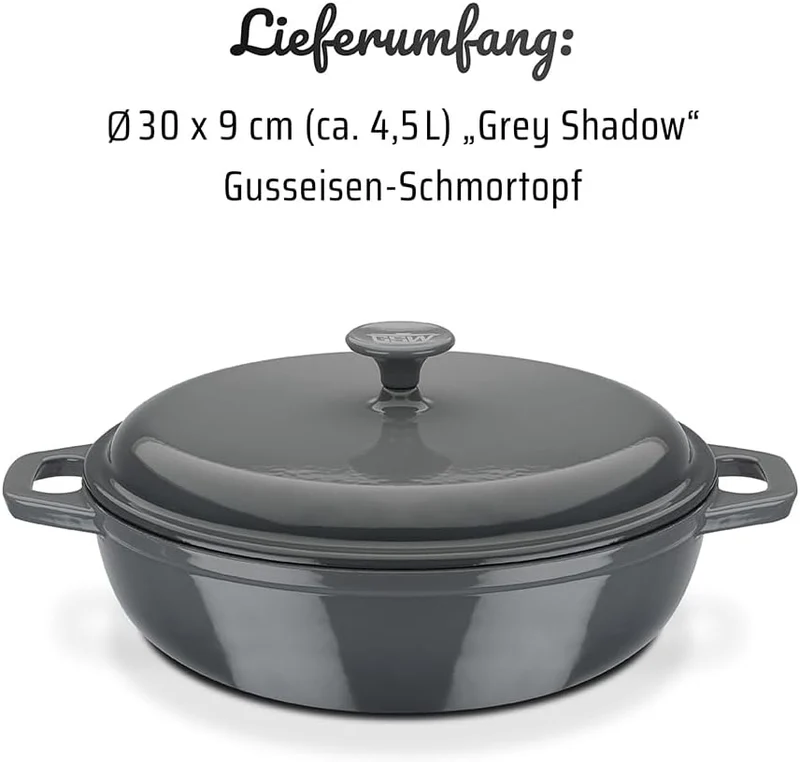 Schmortopf Grey Shadow 30cm Grau 30cm, Grau 30cm