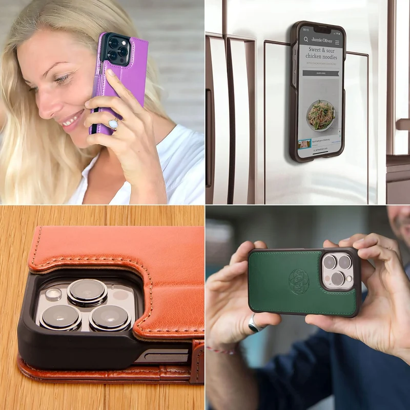 Dreem Fibonacci iPhone 14 Pro Max Brieftaschen-Etui / 2-in-1 stossfestes Etui und abnehmbares Folio