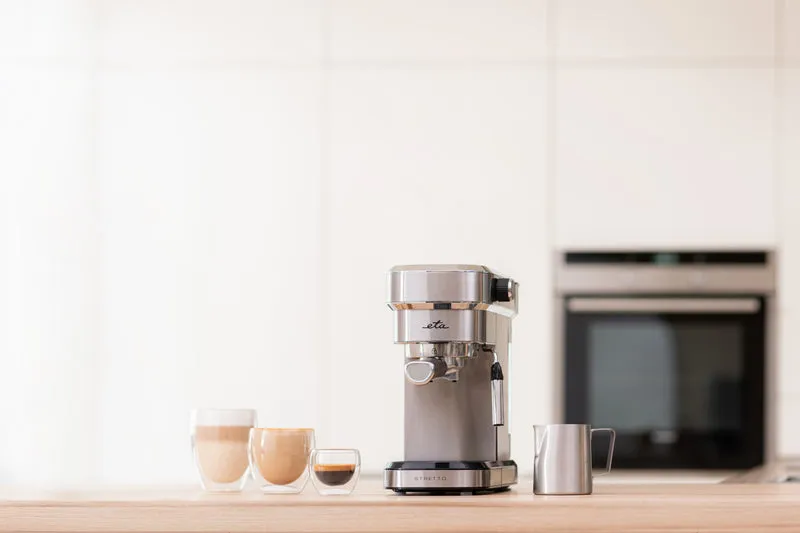 Hebel-Kaffeemaschine ETA Stretto 2180 90000 (ETA218090000) rostfreier stahl