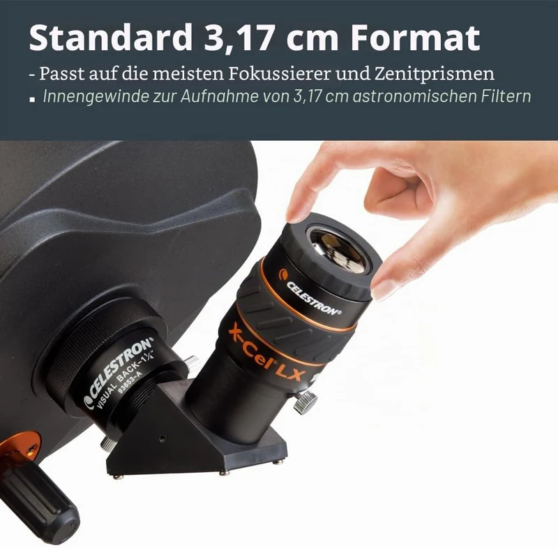 Celestron X-Cel LX Serie – 1,25'' Okular, 18 mm, 18 mm