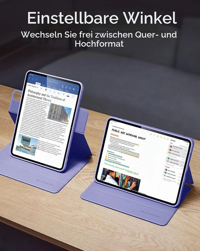 ESR Hülle kompatibel mit iPad Air 5 Generation 2022 Hülle/iPad Air 4 Generation 2020 Hülle, abnehmba