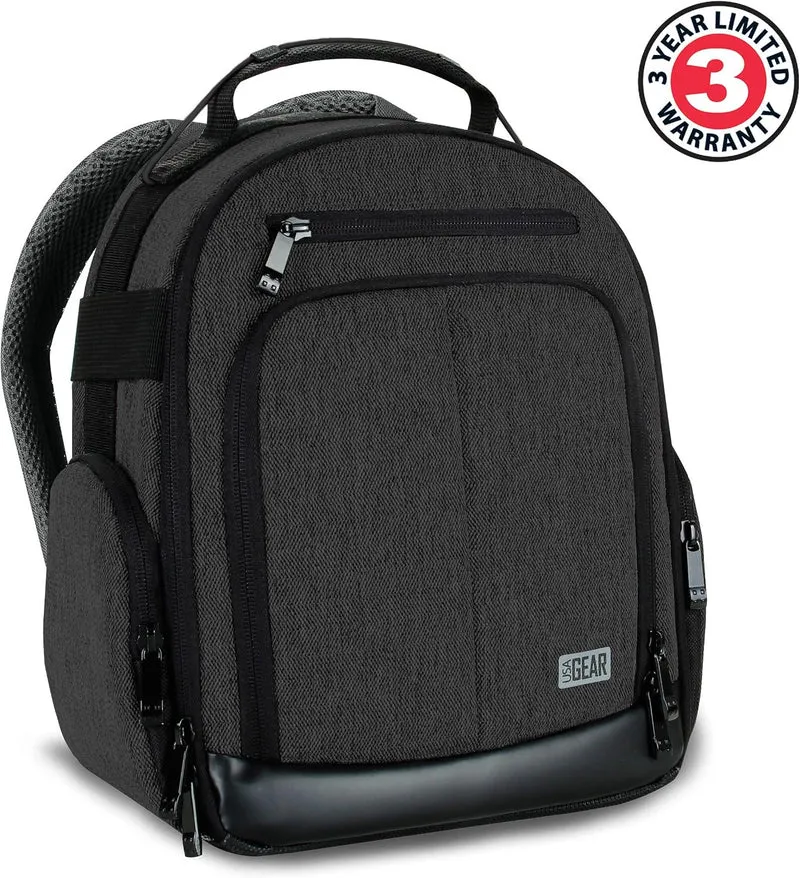 USA Gear DSLR Kamerarucksack, Kameratasche, Kamera Fotorucksack für Spiegelreflexkamera mit Kundenge