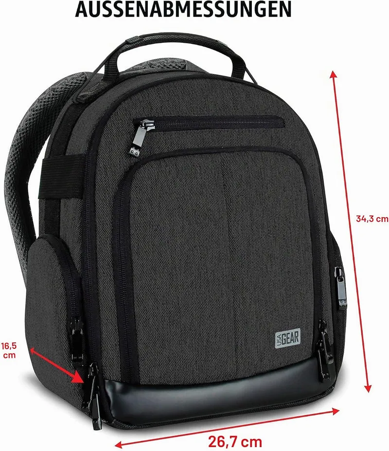 USA Gear DSLR Kamerarucksack, Kameratasche, Kamera Fotorucksack für Spiegelreflexkamera mit Kundenge