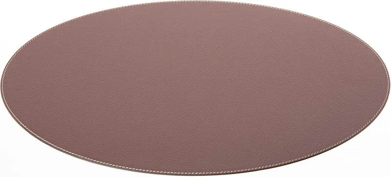 Nikalaz Oval Platzsets aus Recyceltem Leder, 4 Stück Tischsets, Tisch-Matten, Platzdeckchen 45.7 x 3