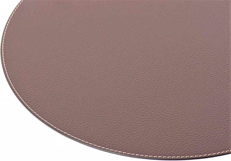 Nikalaz Oval Platzsets aus Recyceltem Leder, 4 Stück Tischsets, Tisch-Matten, Platzdeckchen 45.7 x 3