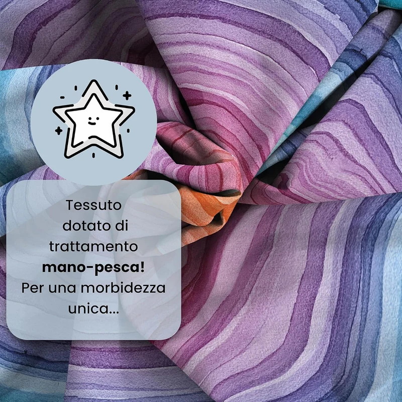 Fantasy Italian Bed Linen Bettwäsche, Rainbow, Einzelne, Mikrofaser, Regenbogen Rainbow Einzelne, Ra