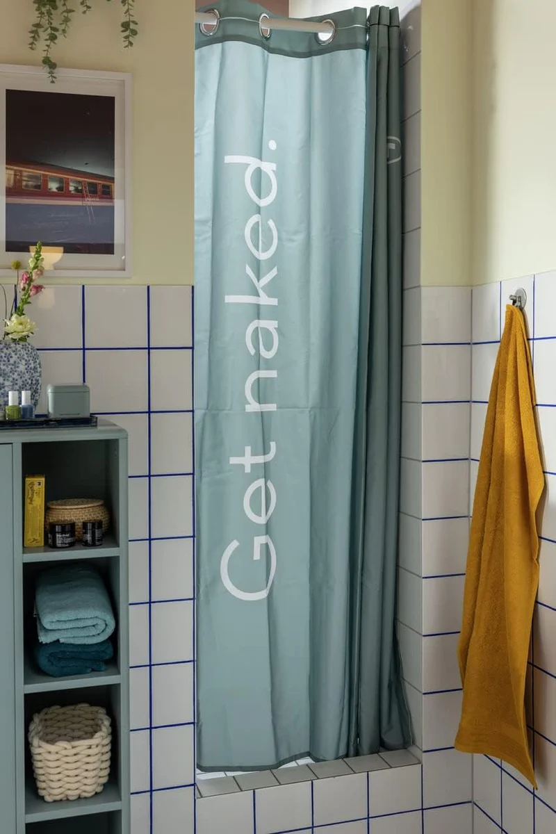 TOM TAILOR Duschvorhang, waschbarer Vorhang für Dusche und Badewanne, schimmelresistent und wasserab