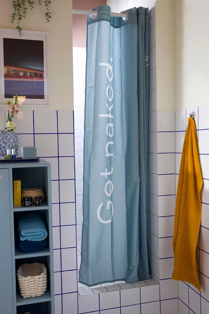 TOM TAILOR Duschvorhang, waschbarer Vorhang für Dusche und Badewanne, schimmelresistent und wasserab