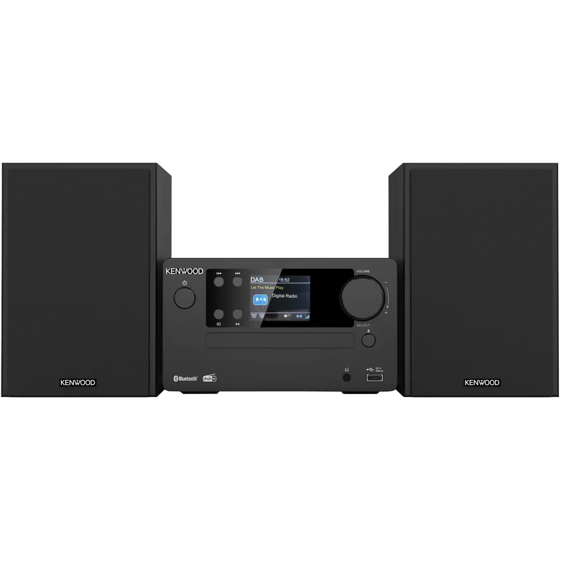 KENWOOD M-725DAB-B - Micro HiFi-System mit DAB+, CD, USB, Bluetooth und TFT-Display, Midnight Black,